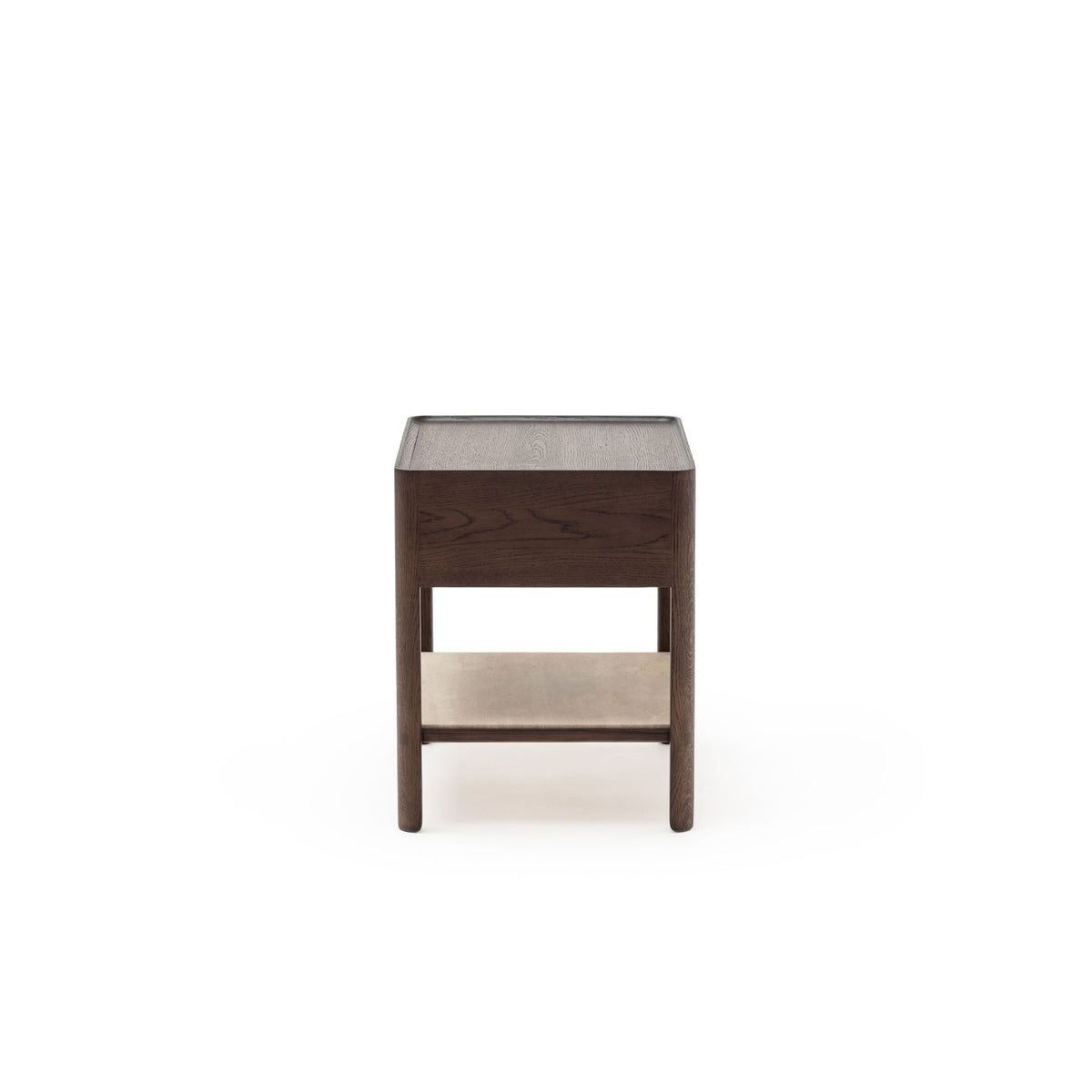 Tye Nightstand 60 - Espresso Oak & Travertine - Nightstands Tolv Loom Collection Dubai