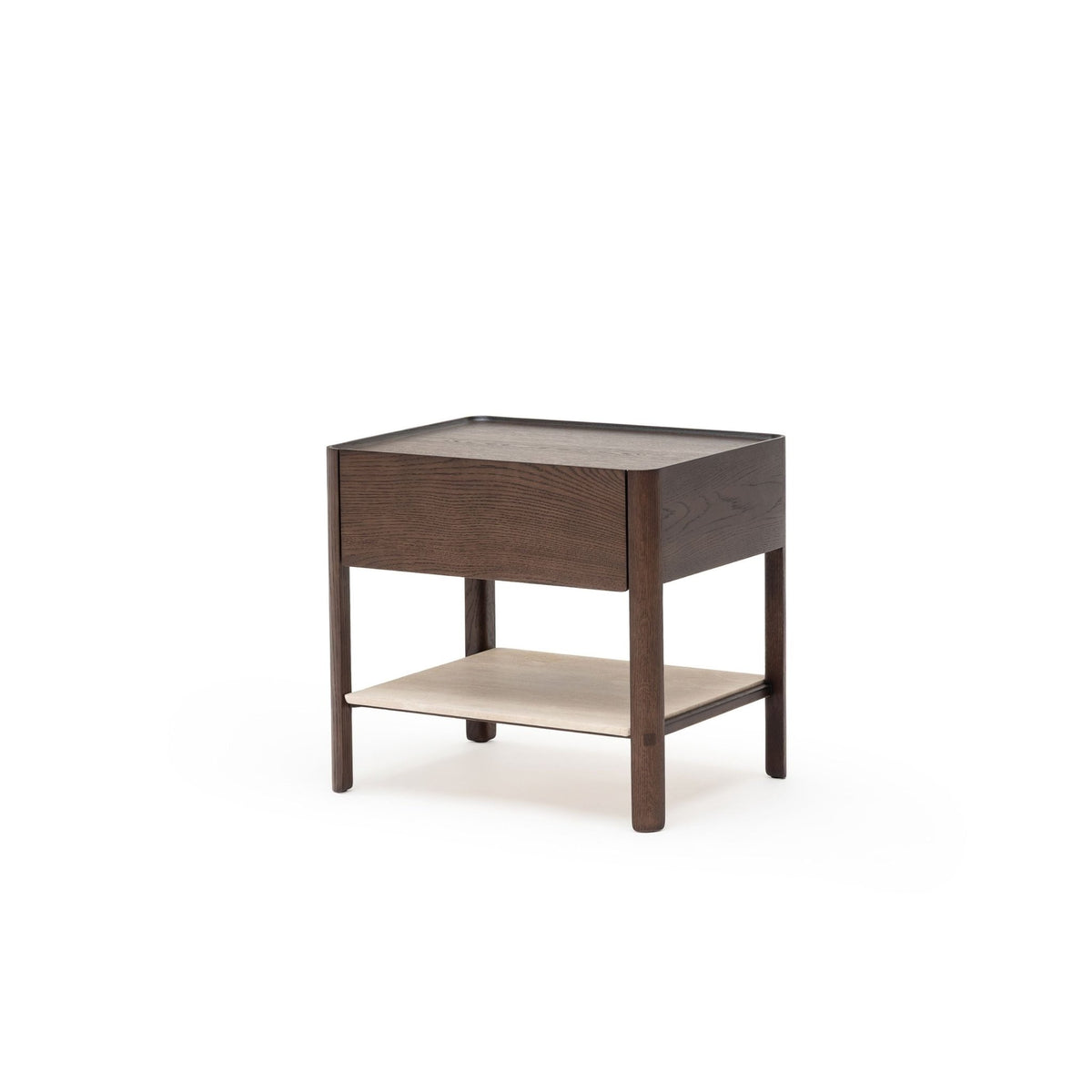 Tye Nightstand 60 - Espresso Oak & Travertine - Nightstands Tolv Loom Collection Dubai