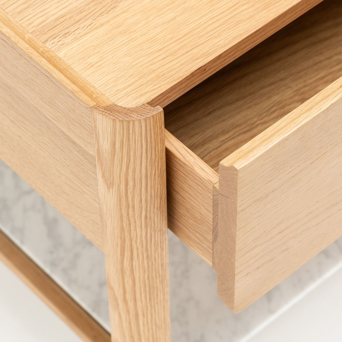 Tye Nightstand 60 - Light Oak & Bianca Carrara - Nightstands Tolv Loom Collection Dubai