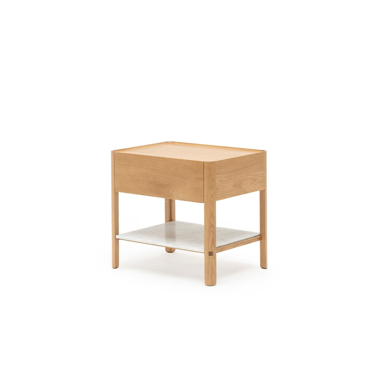 Tye Nightstand 60 - Light Oak & Bianca Carrara - Nightstands Tolv Loom Collection Dubai