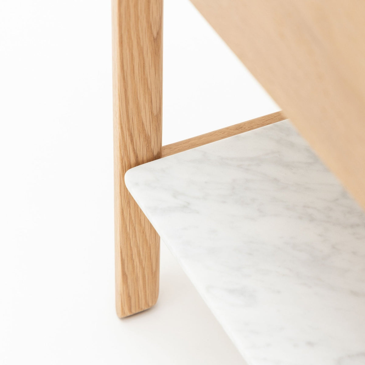 Tye Nightstand 60 - Light Oak & Bianca Carrara - Nightstands Tolv Loom Collection Dubai