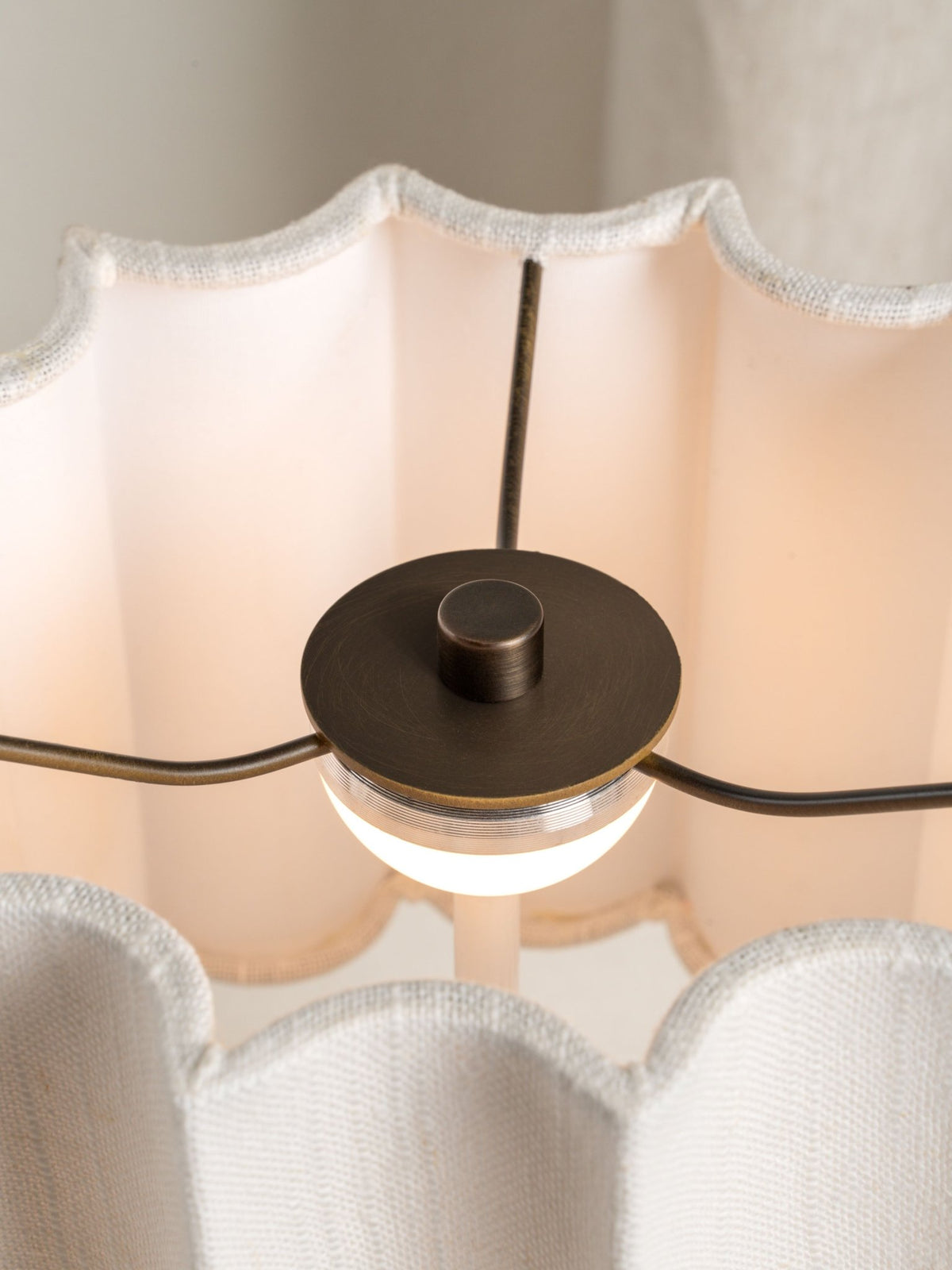 Valli - Viola Calacatta Marble And Linen Rechargeable Table Lamp