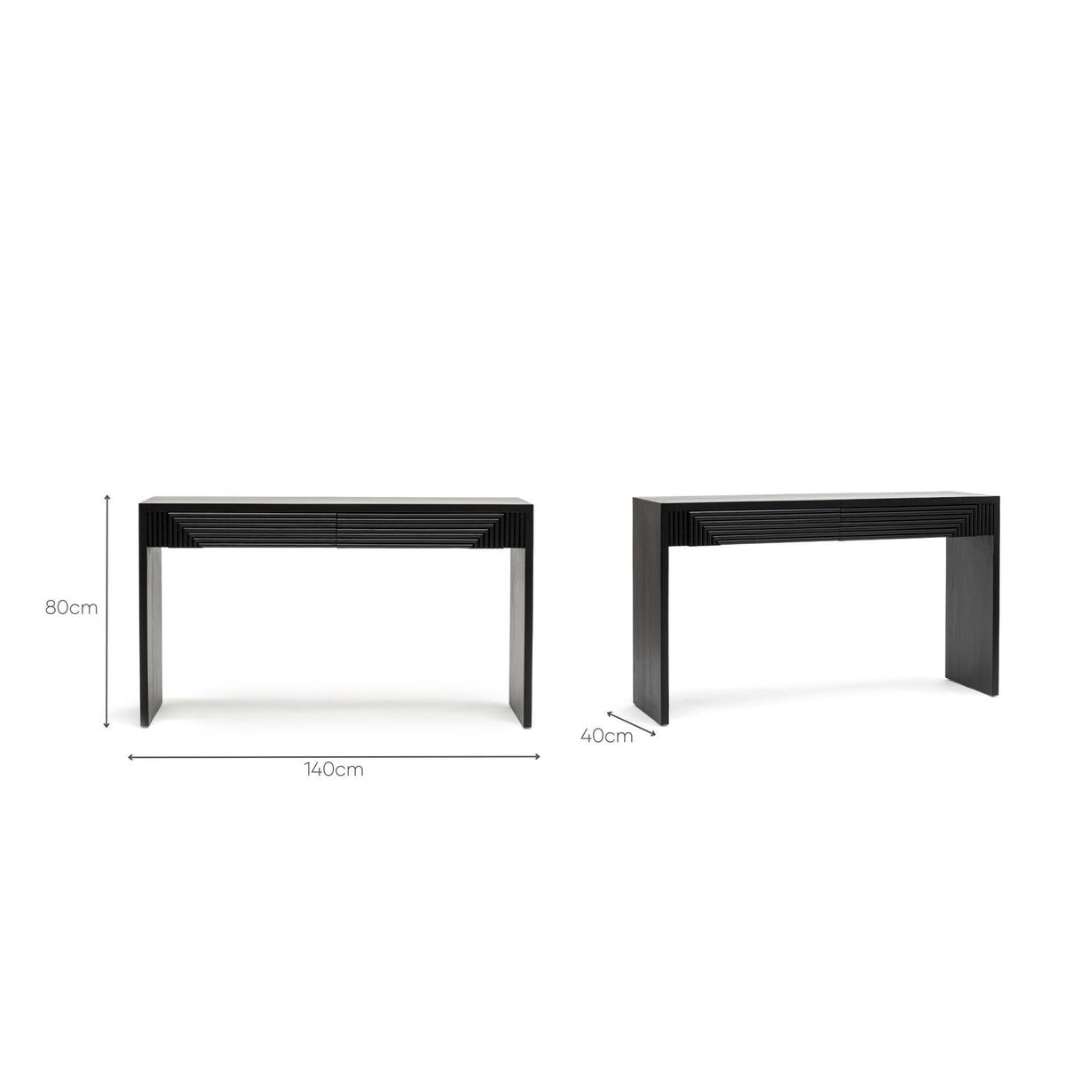 Verona Console - Black - Console Table with Storage Loom Collection Loom Collection Dubai