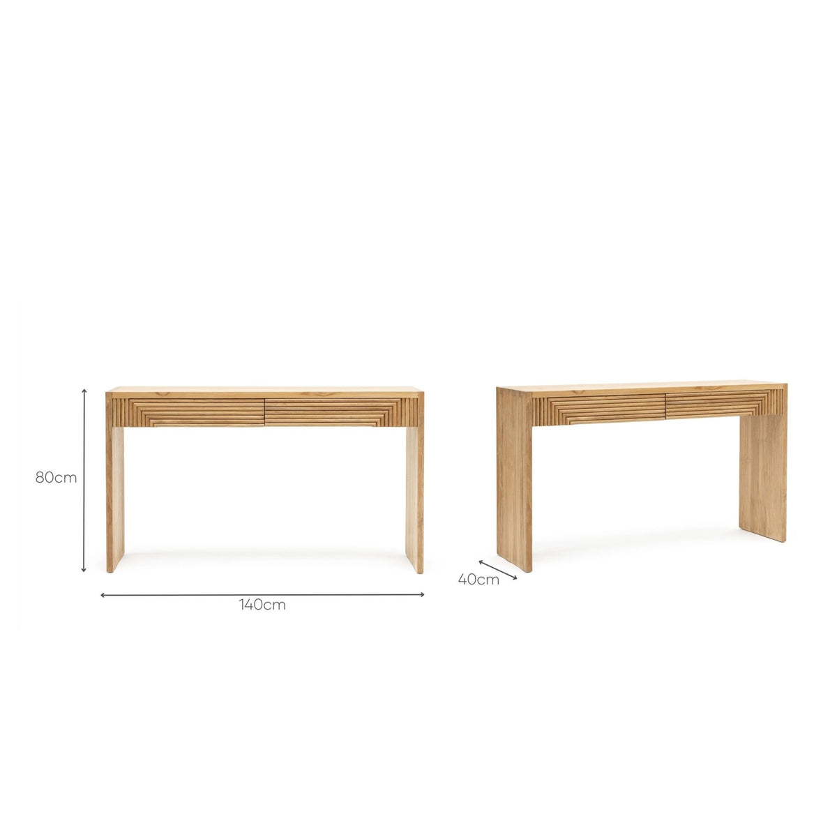 Verona Console - Natural - Console Table with Storage Loom Collection Loom Collection Dubai