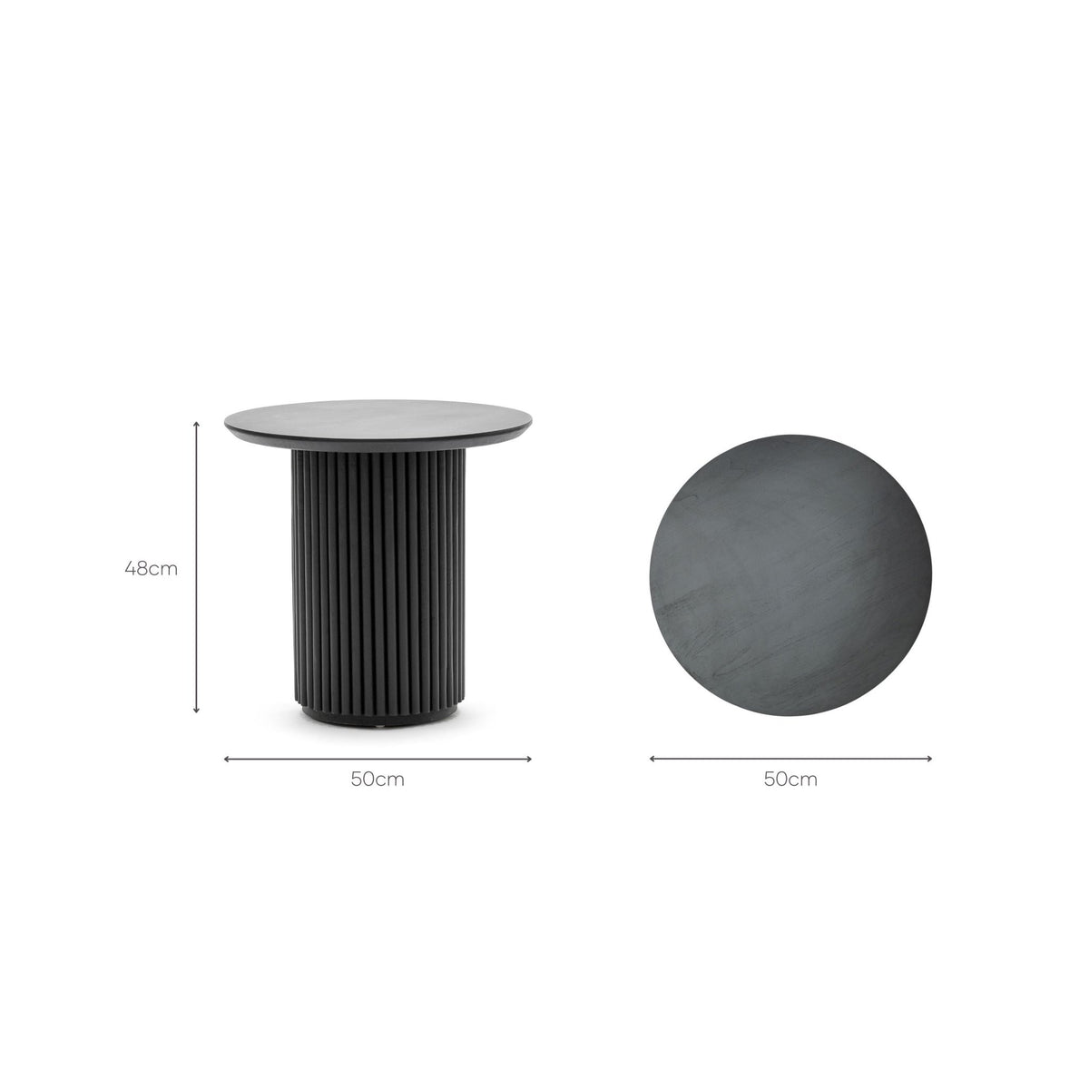 Verona Side Table - Black - Side Tables Loom Collection Loom Collection Dubai