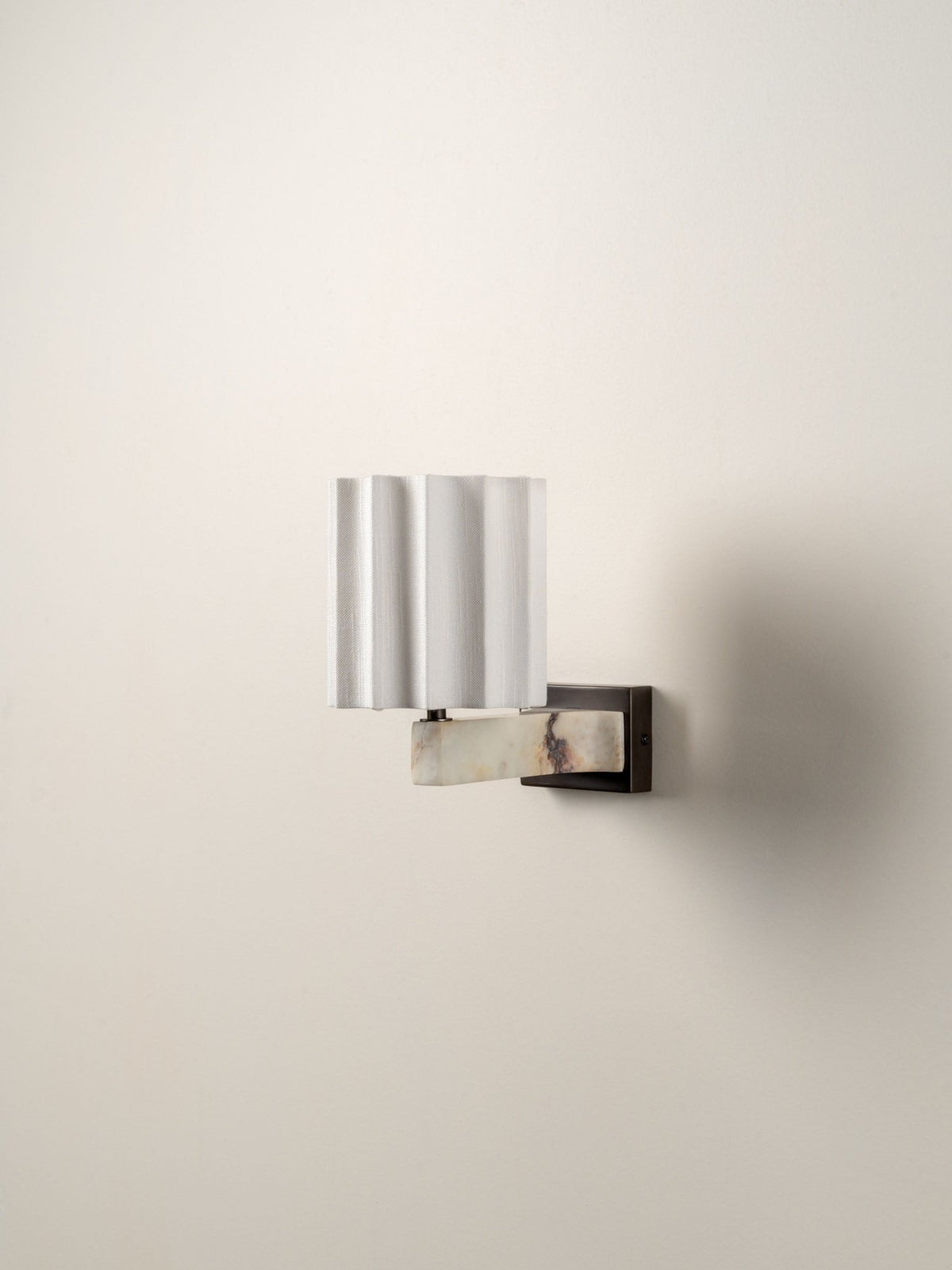 Viotti - Calacatta Viola Marble And Linen Wall Light