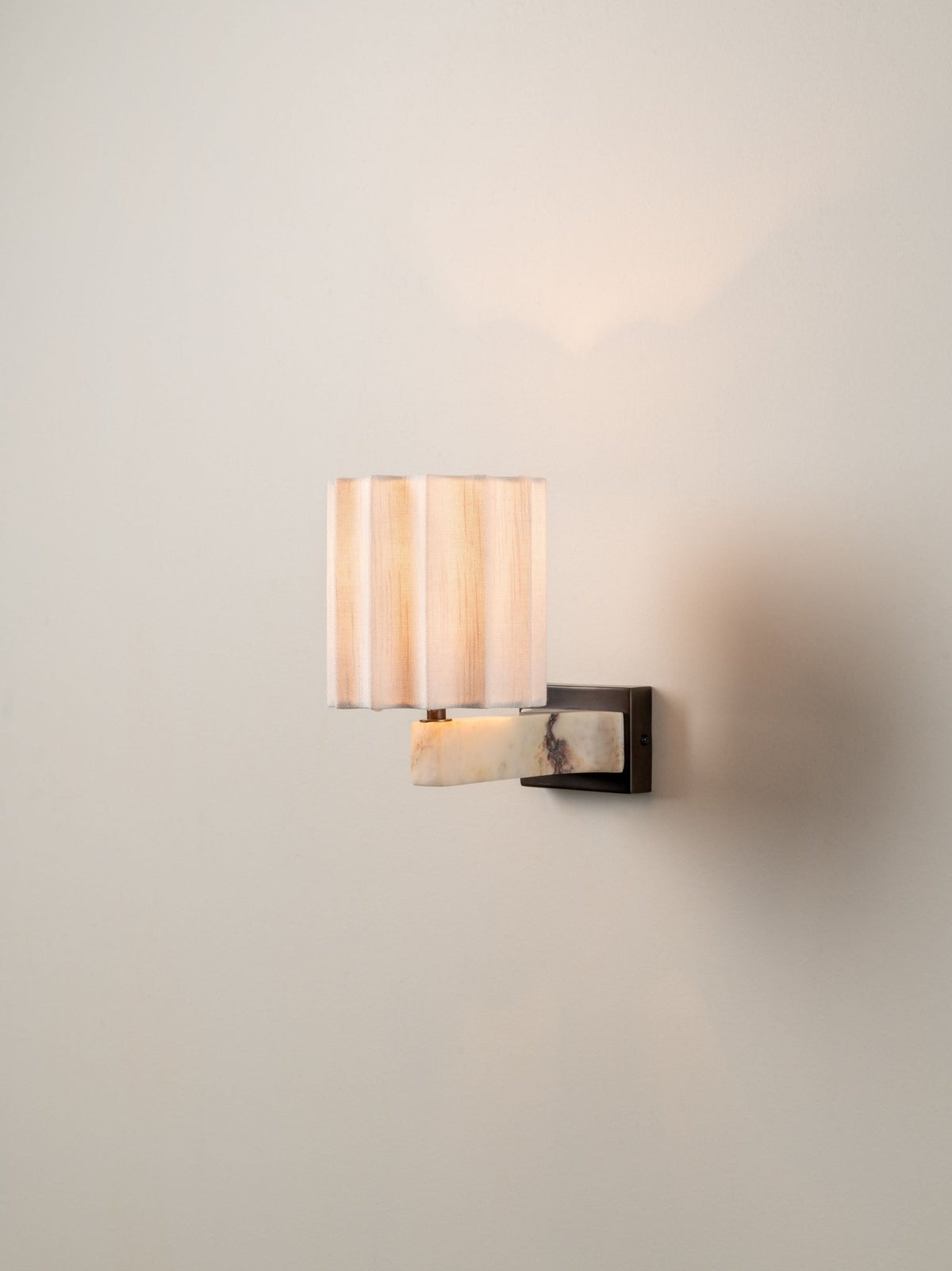 Viotti - Calacatta Viola Marble And Linen Wall Light