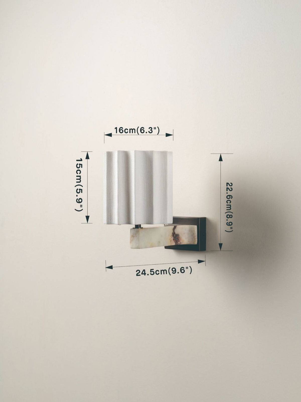 Viotti - Calacatta Viola Marble And Linen Wall Light