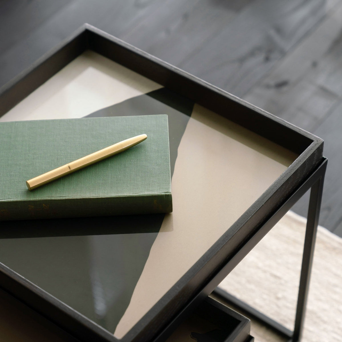 Wabi Sabi Square Glass Tray - Blue