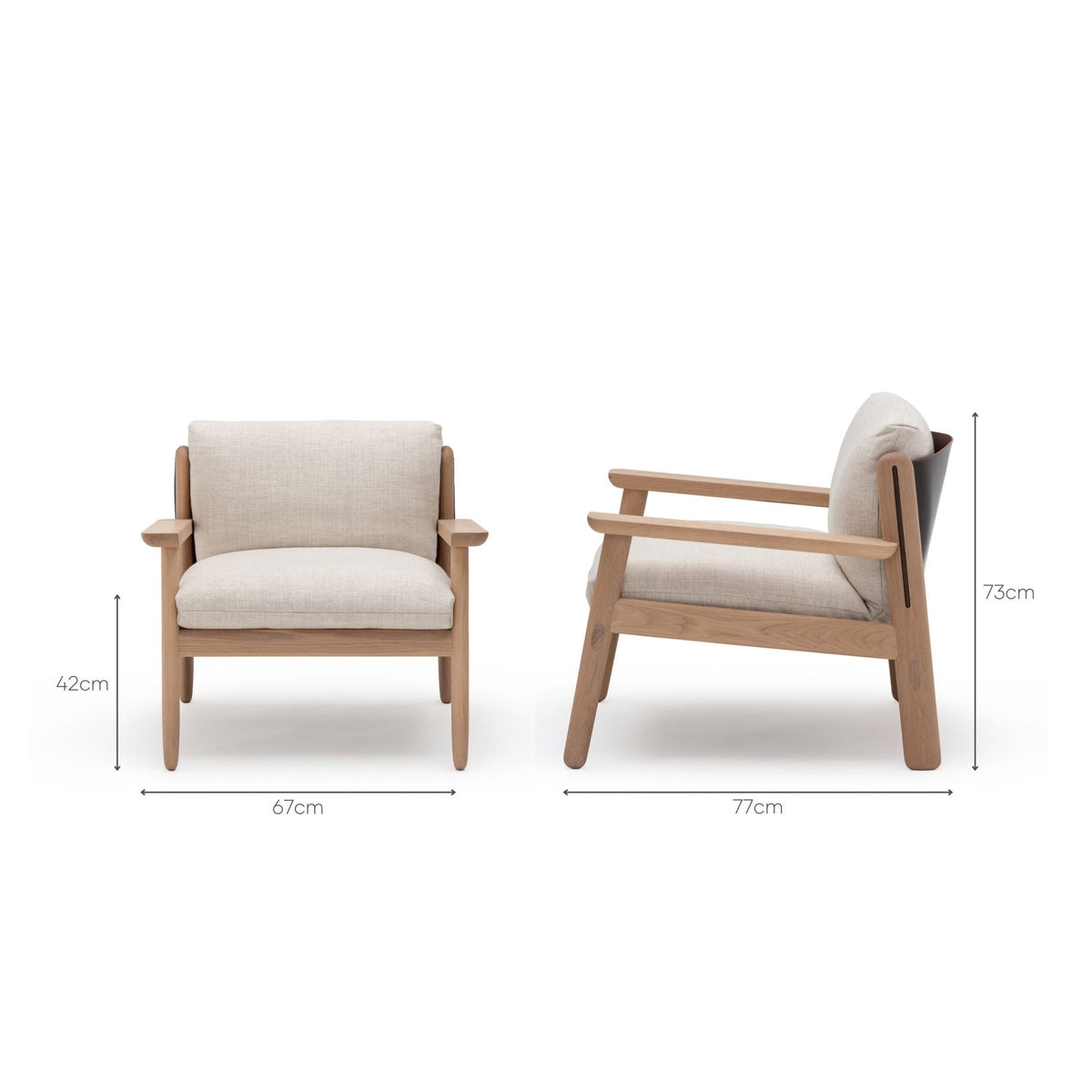 Wren Chair - Blonde Oak & Oatmeal - Accent Chairs Tolv Loom Collection Dubai