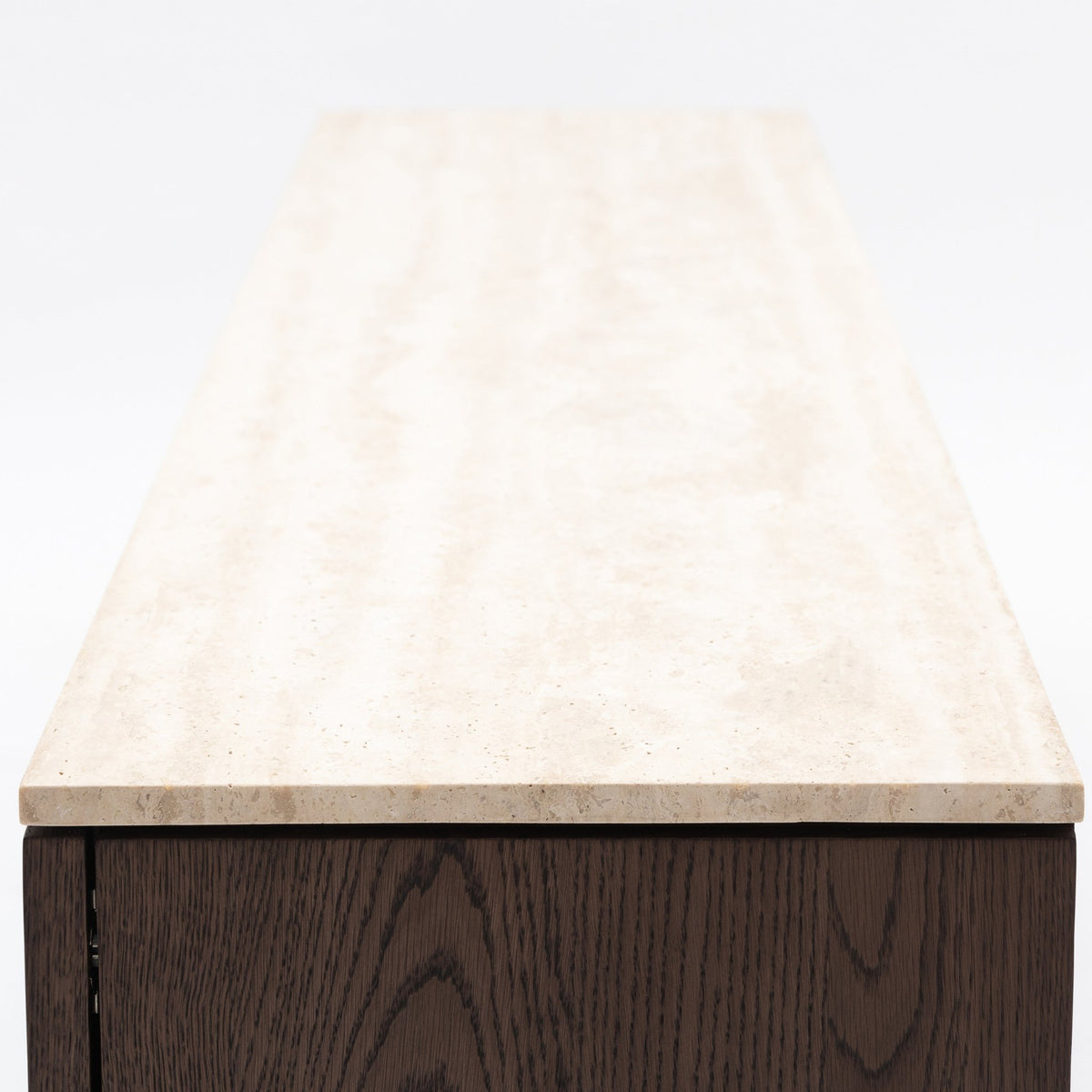 Yorke 220 Entertainment Unit - Espresso Oak & Travertine
