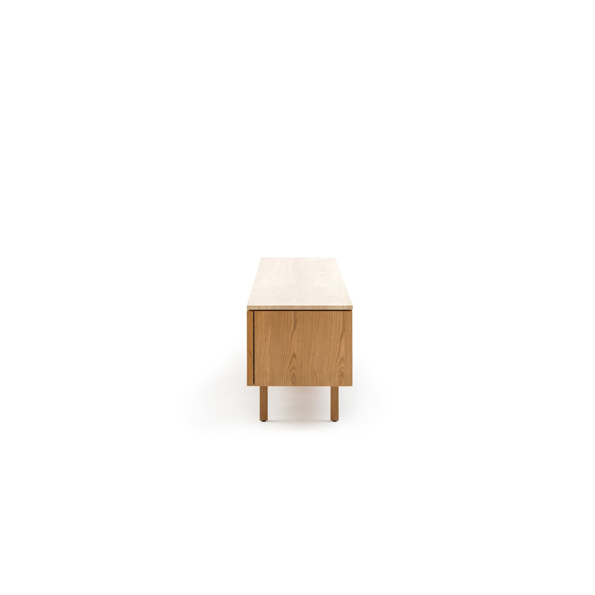 Yorke 220 Entertainment Unit - Light Oak & Travertine - TV and Entertainment Units Tolv Loom Collection Dubai