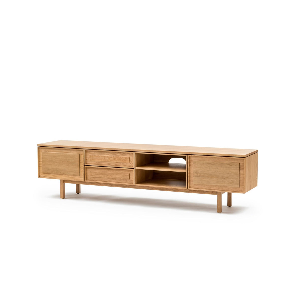 Yorke 220 Entertainment Unit - Light Oak - TV and Entertainment Units Tolv Loom Collection Dubai