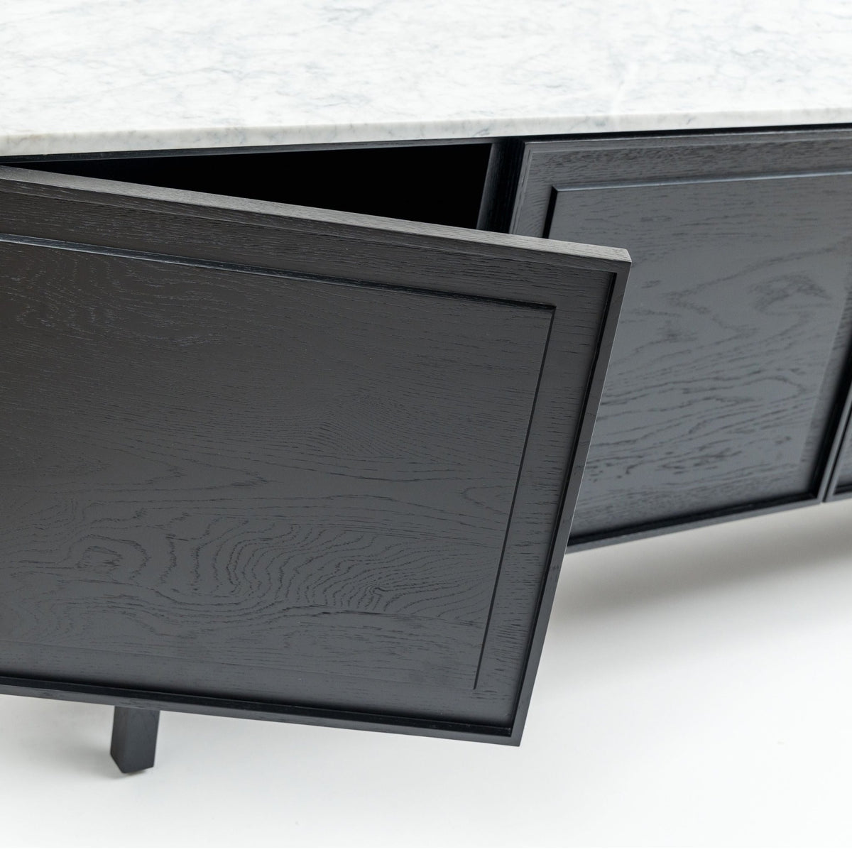 Yorke 220 Sideboard - Black Oak & Bianca Carrara - Buffets & Sideboards Tolv Loom Collection Dubai