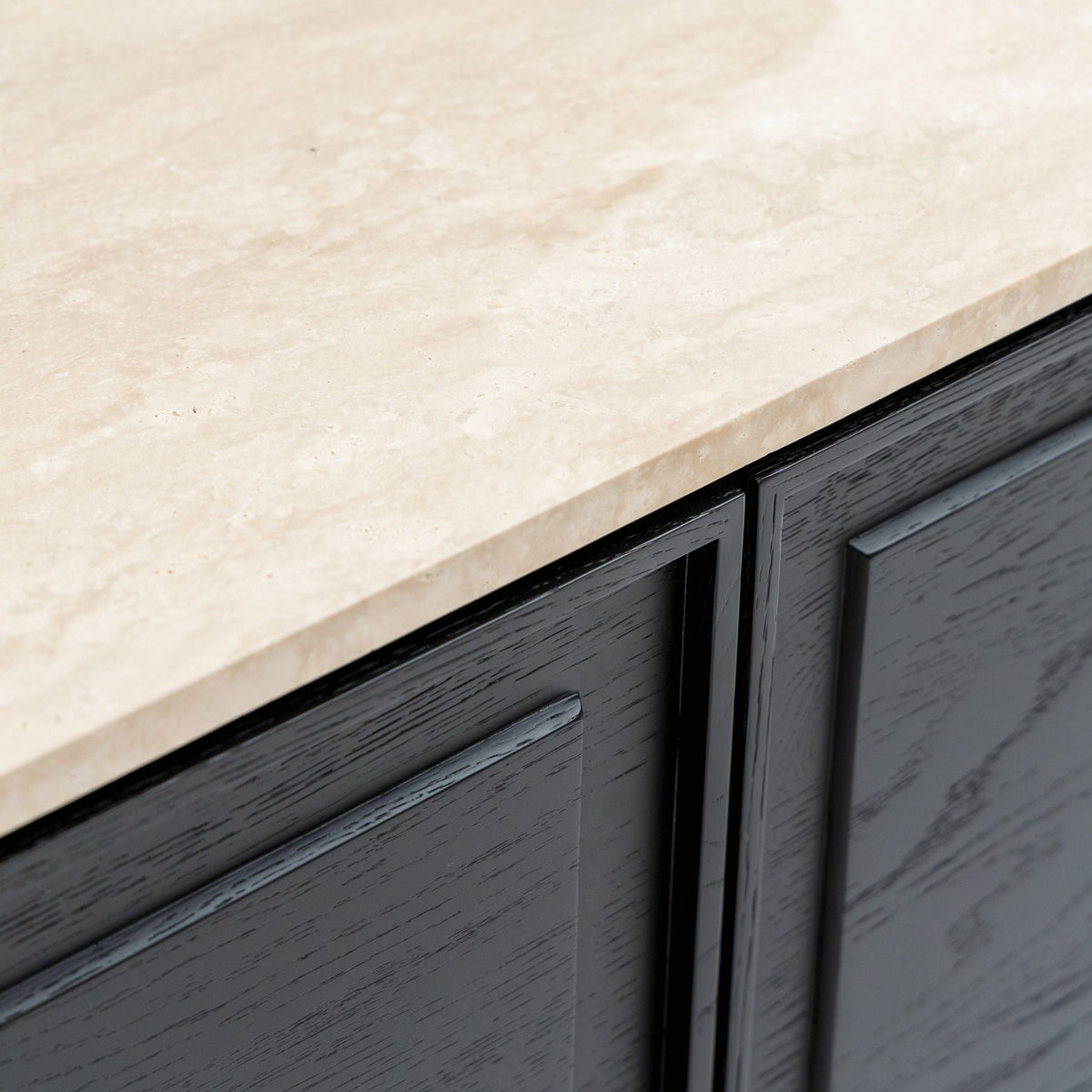 Yorke 220 Sideboard - Black Oak & Travertine - Buffets & Sideboards Tolv Loom Collection Dubai