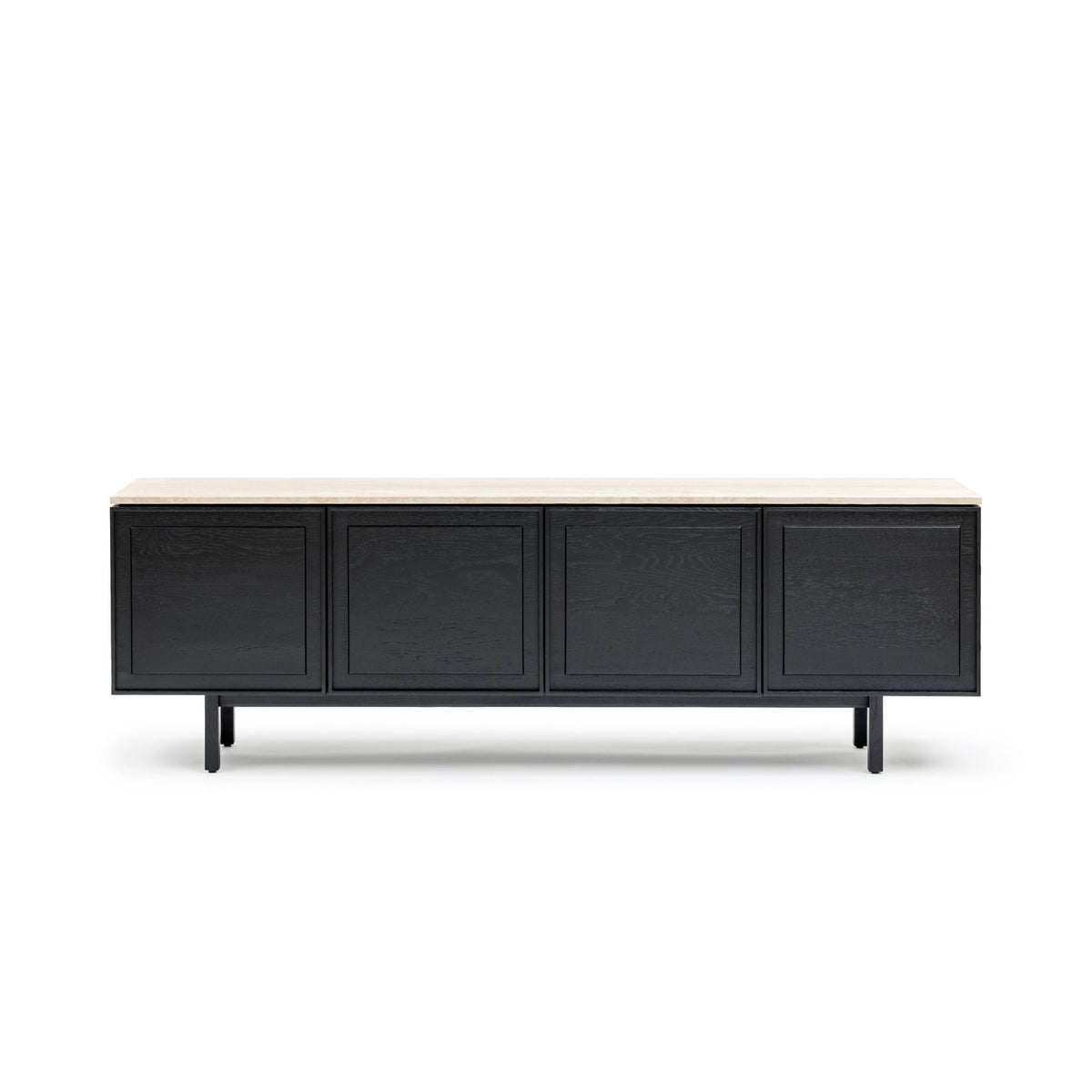 Yorke 220 Sideboard - Black Oak & Travertine - Buffets & Sideboards Tolv Loom Collection Dubai