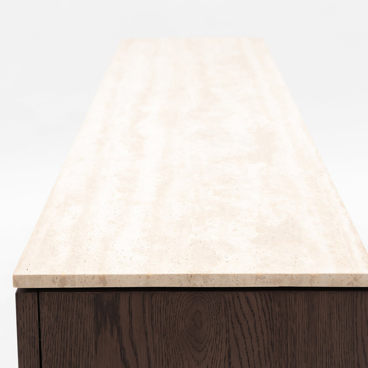 Yorke 220 Sideboard - Espresso Oak & Travertine