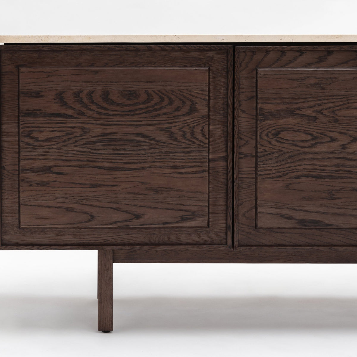 Yorke 220 Sideboard - Espresso Oak & Travertine