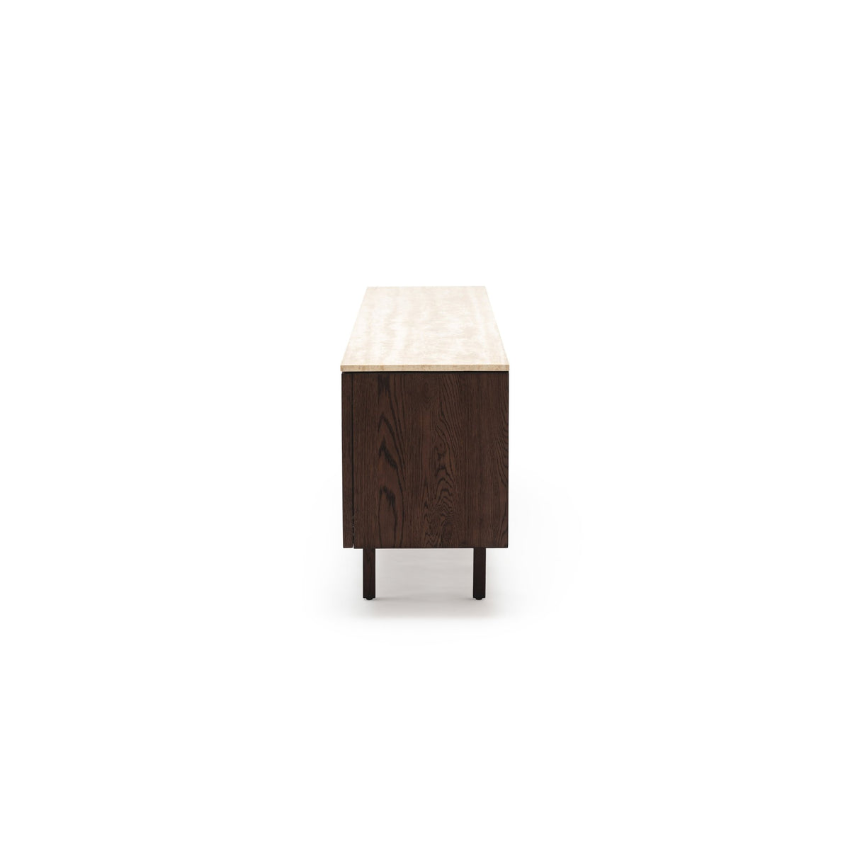 Yorke 220 Sideboard - Espresso Oak & Travertine