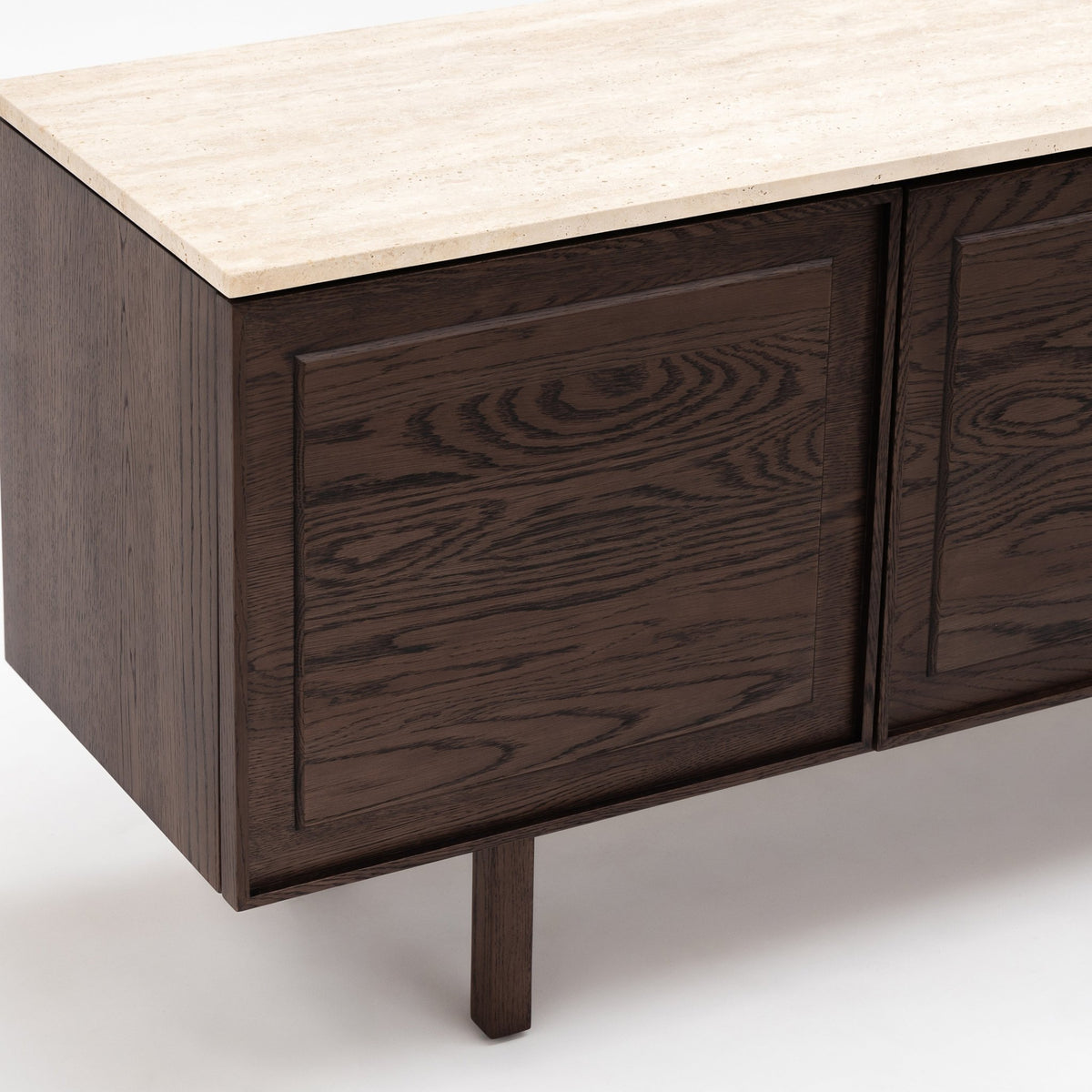 Yorke 220 Sideboard - Espresso Oak & Travertine