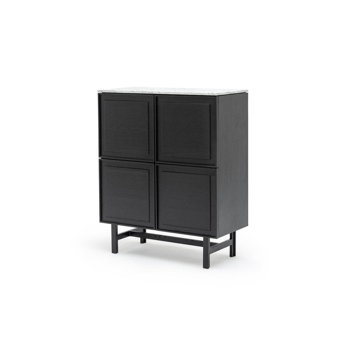 Yorke Highboard - Black Oak & Bianca Carrara