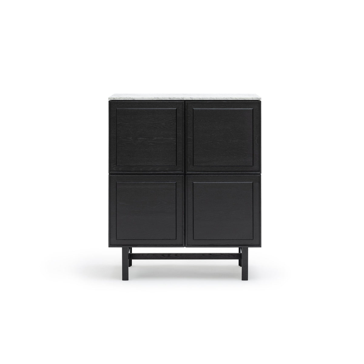 Yorke Highboard - Black Oak & Bianca Carrara