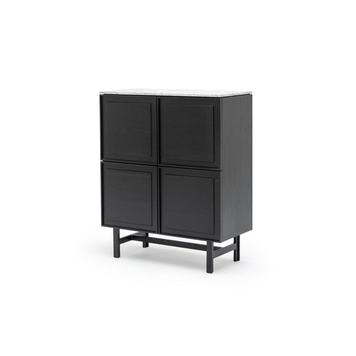 Yorke Highboard - Black Oak & Bianca Carrara