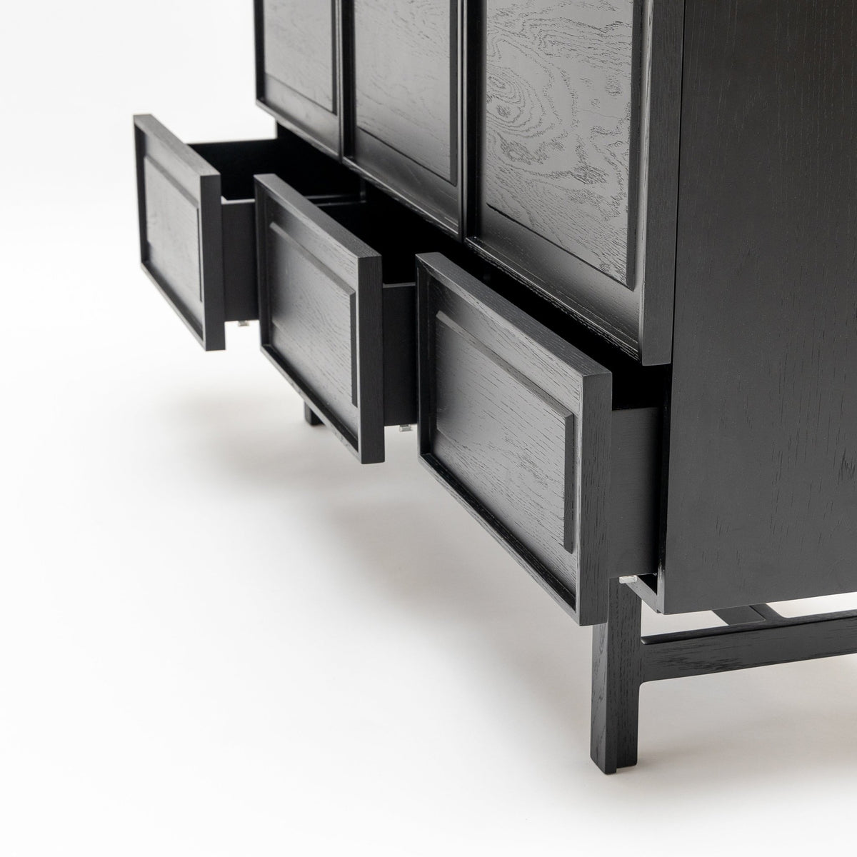 Yorke Highboard - Black Oak & Bianca Carrara