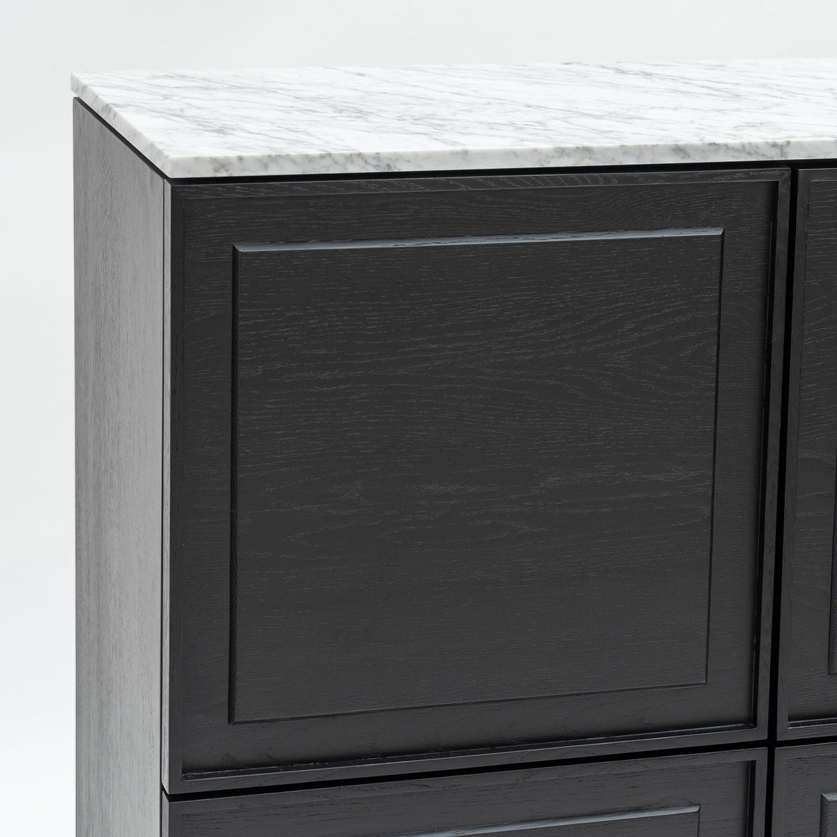 Yorke Highboard - Black Oak & Bianca Carrara