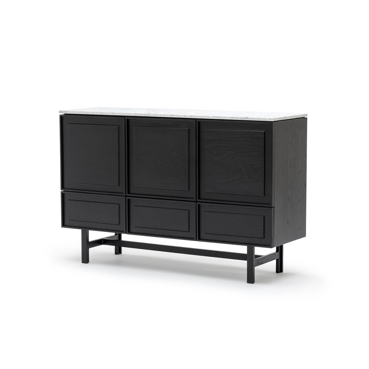 Yorke Highboard - Black Oak & Bianca Carrara