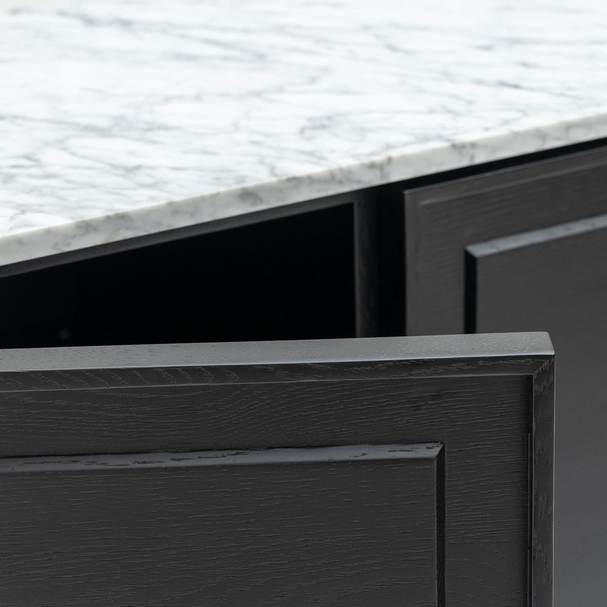 Yorke Highboard - Black Oak & Bianca Carrara