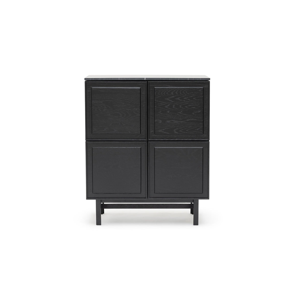 Yorke Highboard - Black Oak & Nero Marquina - Buffets & Sideboards Tolv Loom Collection Dubai