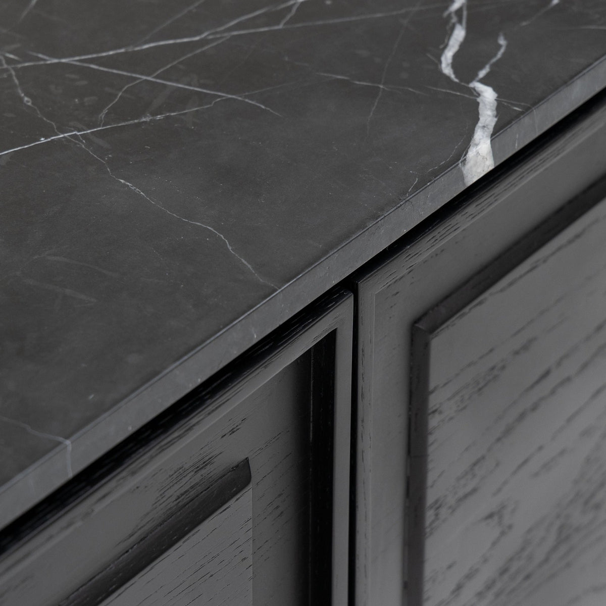 Yorke Highboard - Black Oak & Nero Marquina - Buffets & Sideboards Tolv Loom Collection Dubai