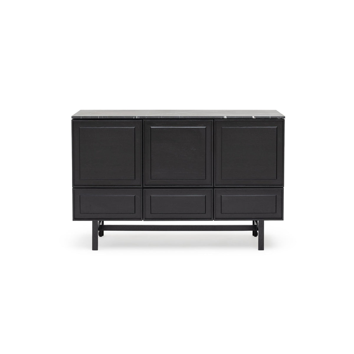 Yorke Highboard - Black Oak & Nero Marquina - Buffets & Sideboards Tolv Loom Collection Dubai
