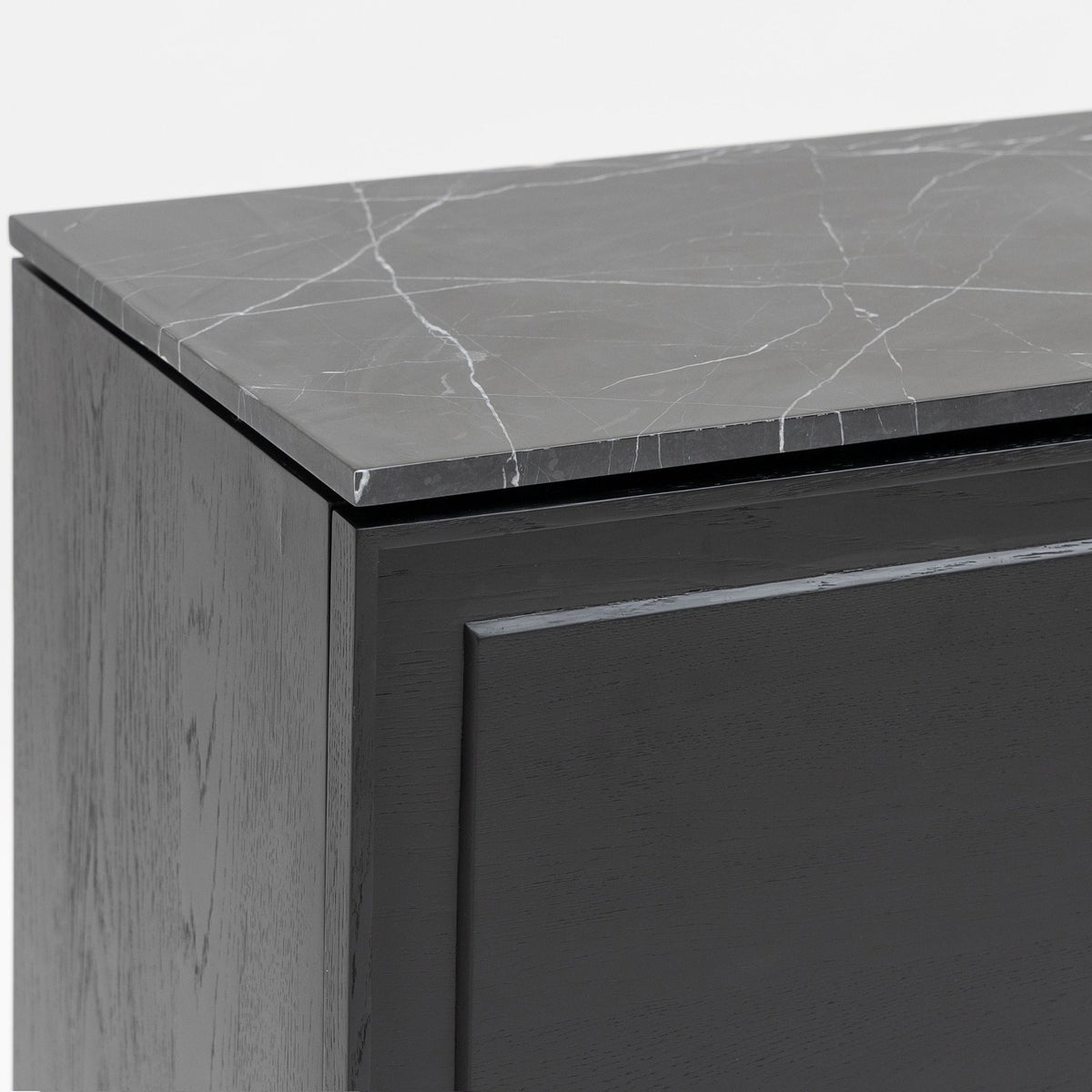 Yorke Highboard - Black Oak & Nero Marquina - Buffets & Sideboards Tolv Loom Collection Dubai