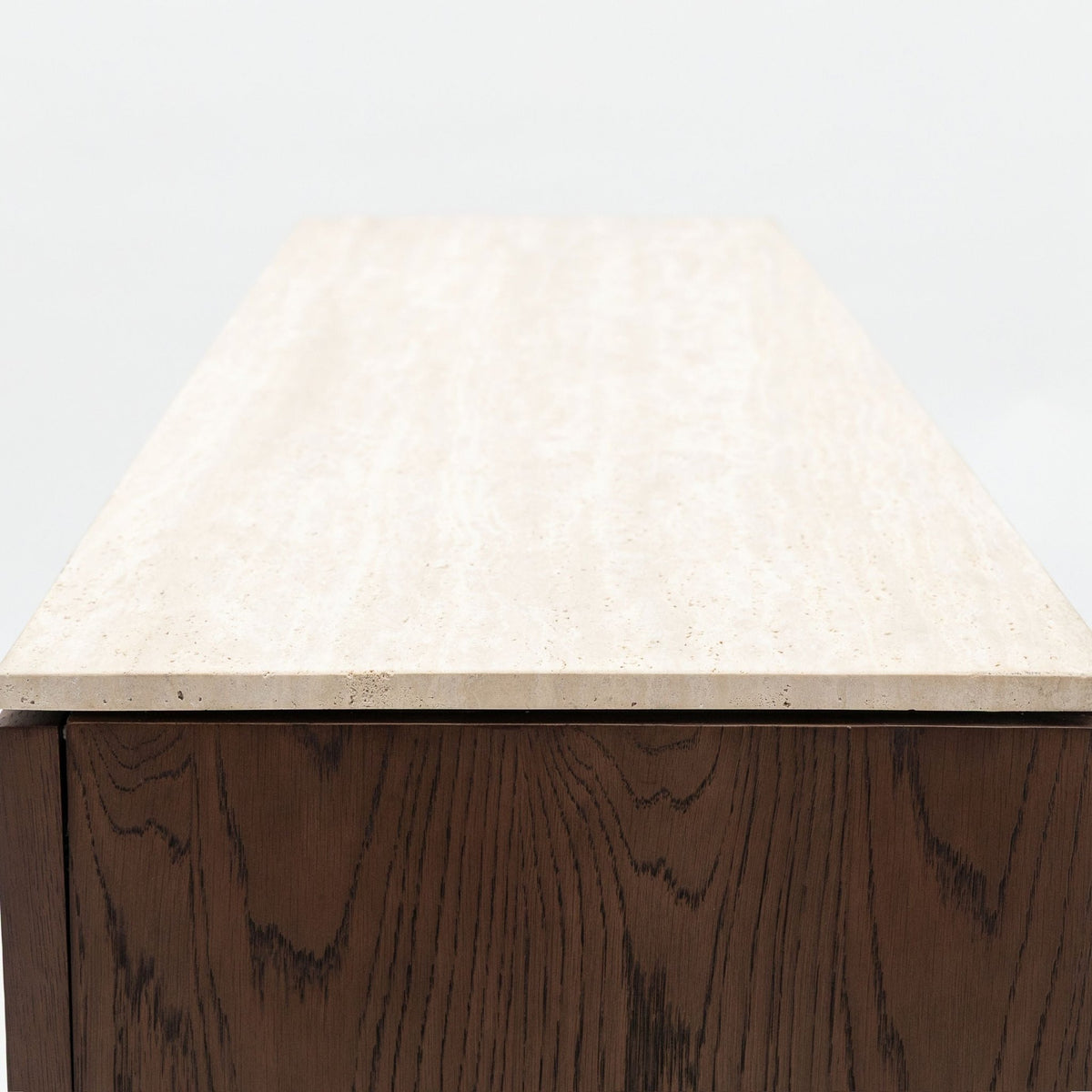 Yorke Highboard - Espresso Oak & Travertine - Buffets & Sideboards Tolv Loom Collection Dubai