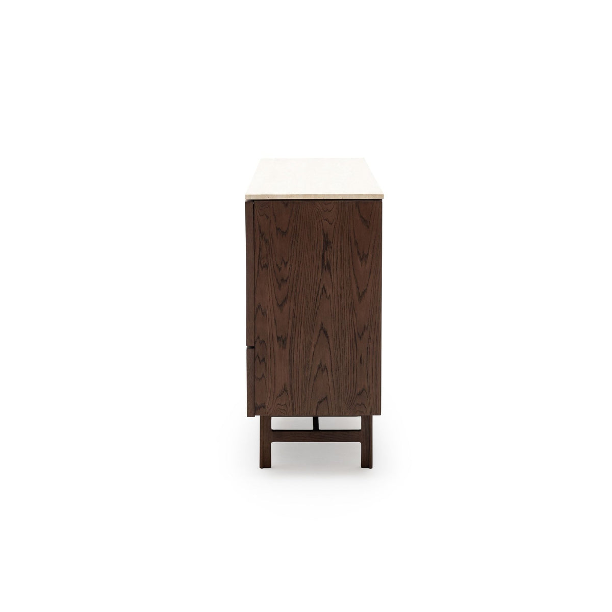 Yorke Highboard - Espresso Oak & Travertine - Buffets & Sideboards Tolv Loom Collection Dubai