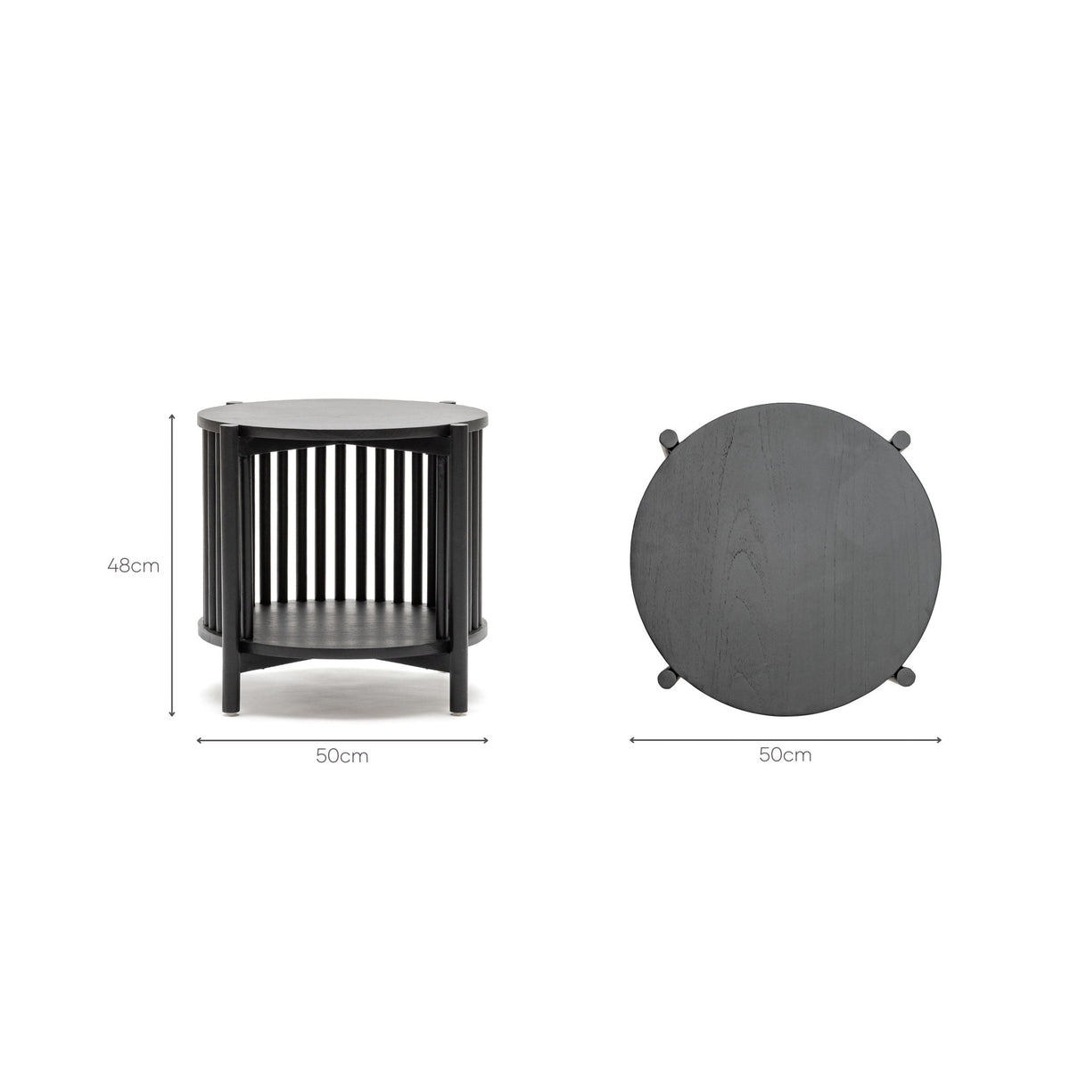 Zara Side Table - Black - Nightstands Loom Collection Loom Collection Dubai