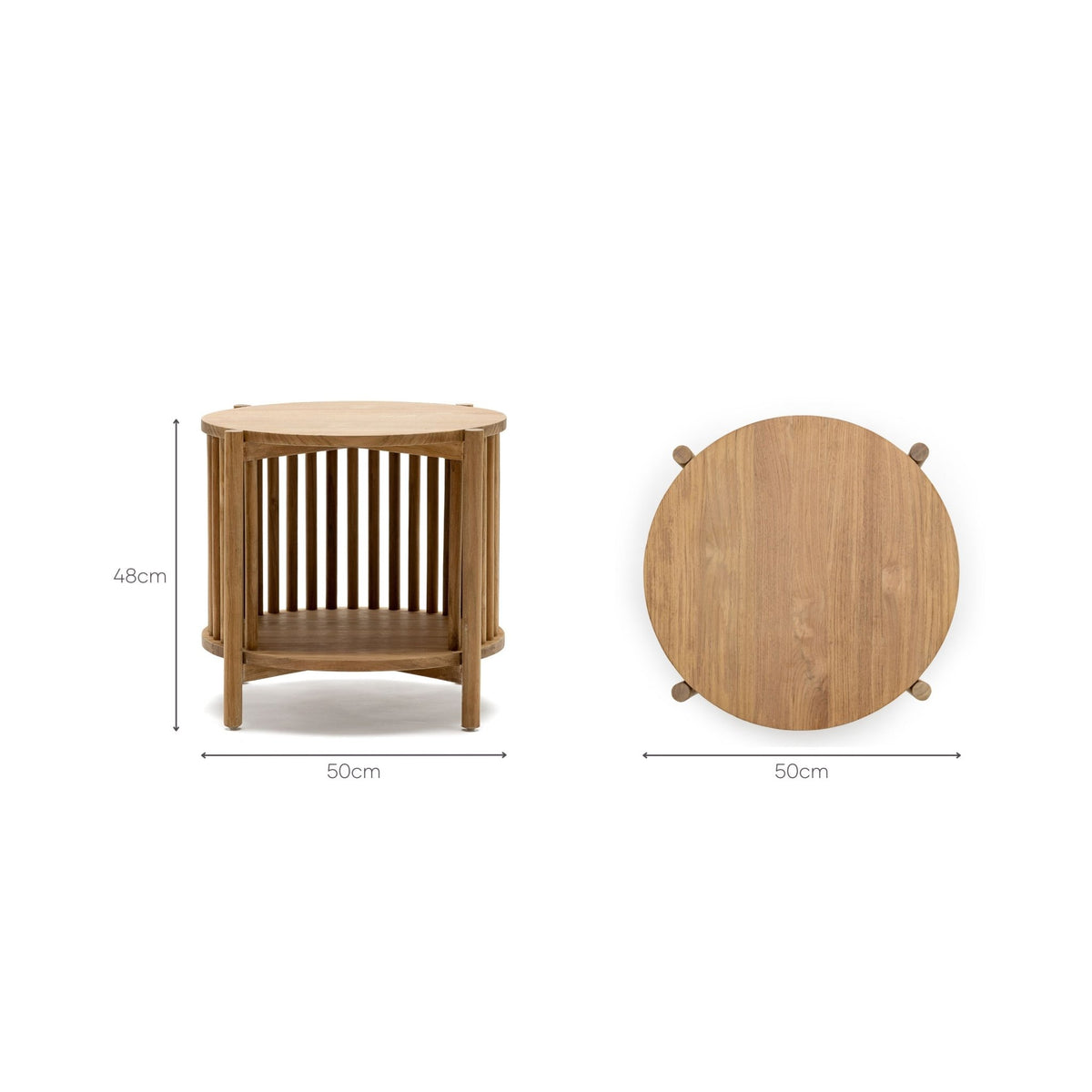 Zara Side Table - Natural - Side Tables Loom Collection Loom Collection Dubai