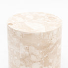 Nuba Cylinder Side Table - Kunis Breccia Marble