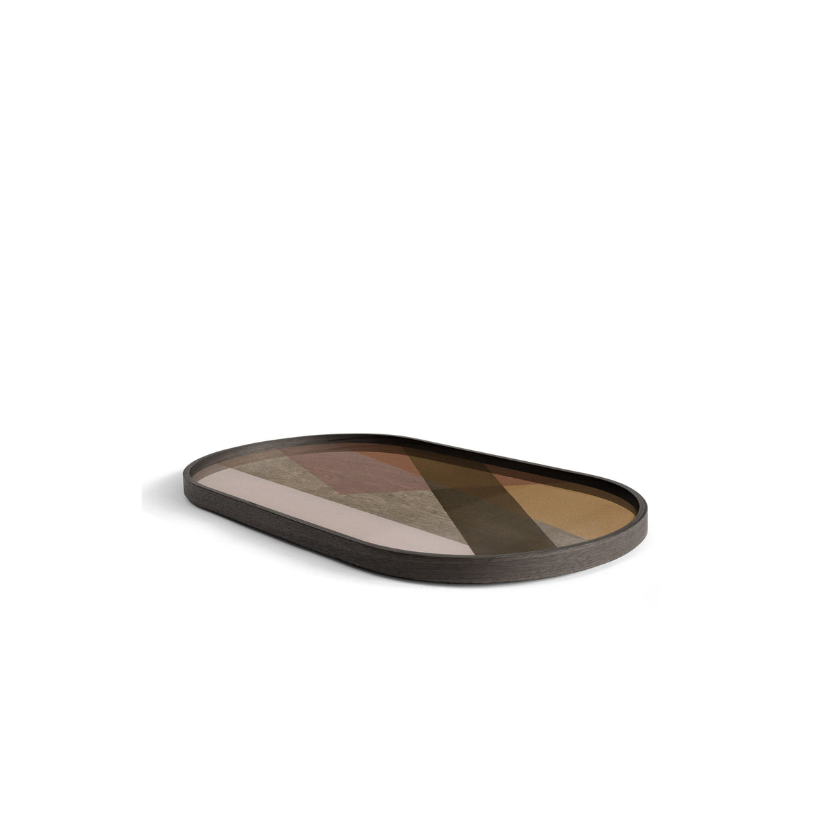 Angle Oblong Glass Tray - Pinot