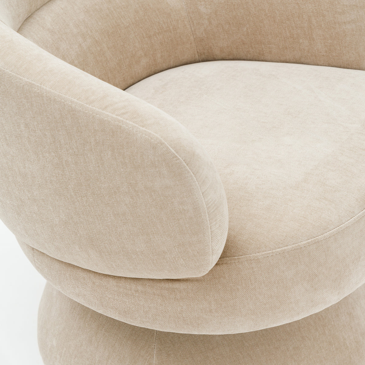 Gwen Swivel Chair - Latte