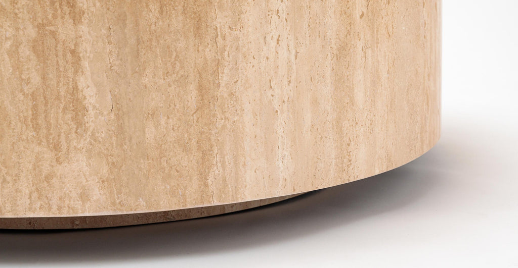 Nuba Round Coffee Table - Travertine.