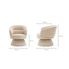 Gwen Swivel Chair - Latte