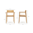 Poise Armchair - Light Oak & Pecan Leather