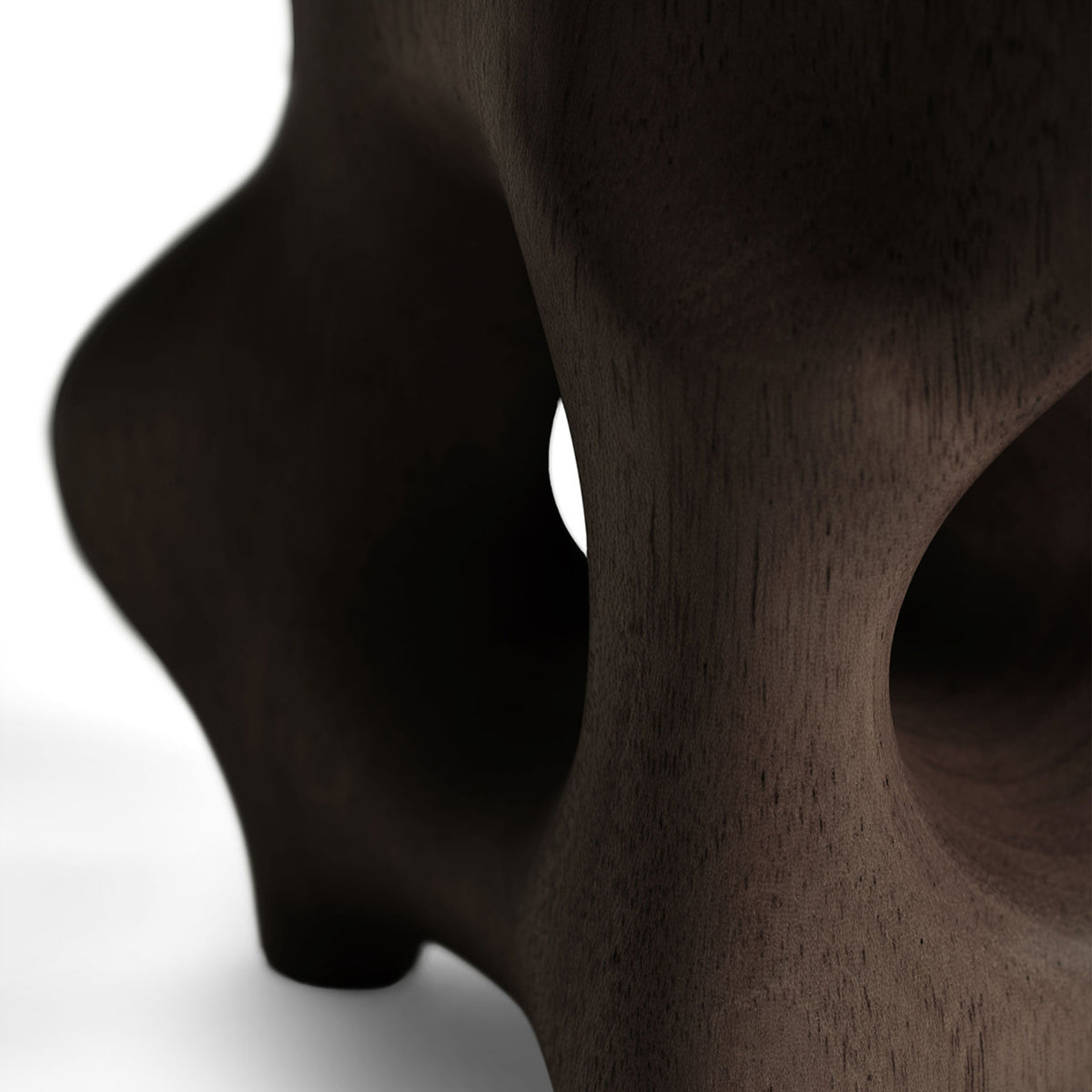 Organic Sculpture - Varnished Mahogany - Dark Brown