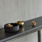 Chopped Bowls - Varnished Mahogany - Black - Set Of 3