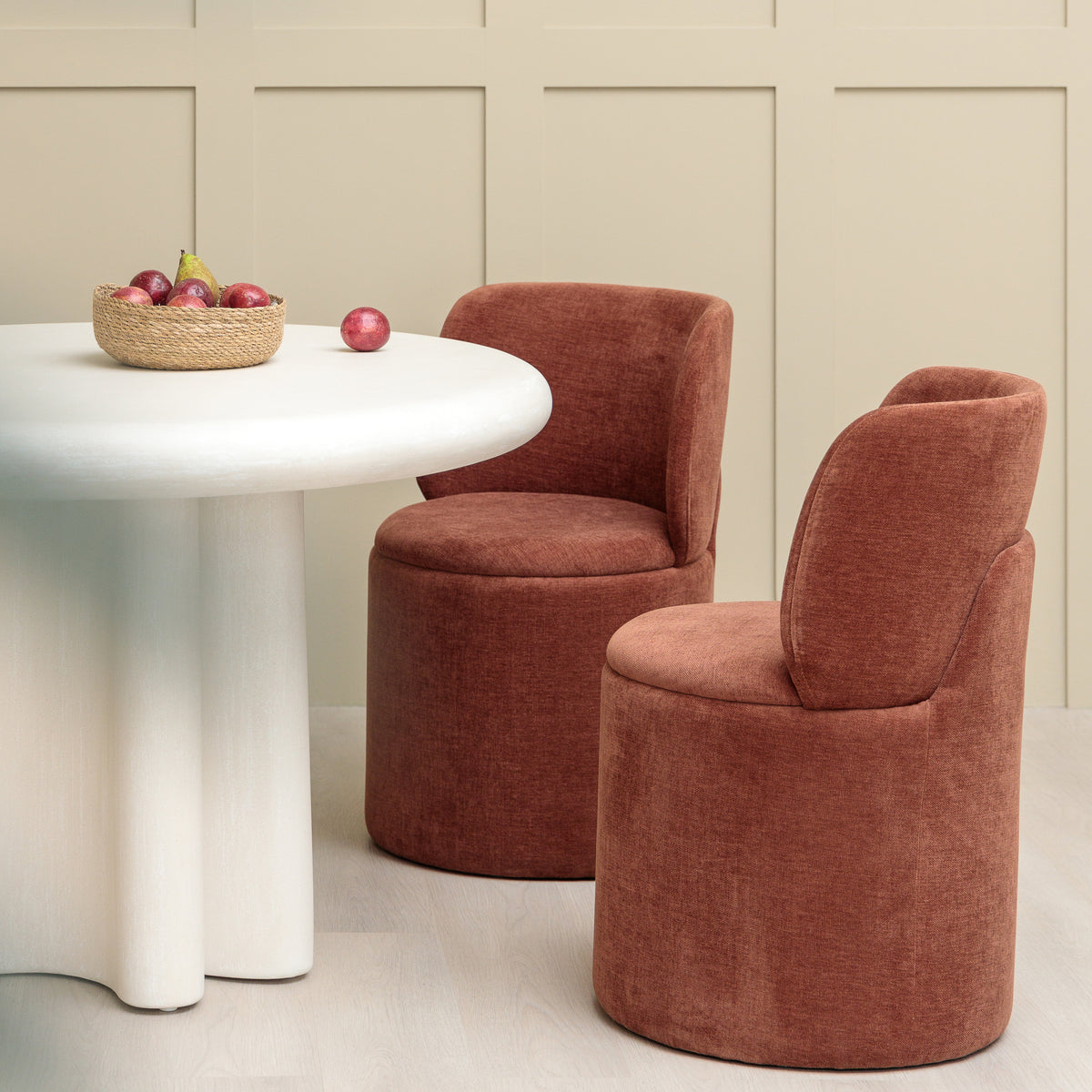 Odette Swivel Chair - Bordeaux