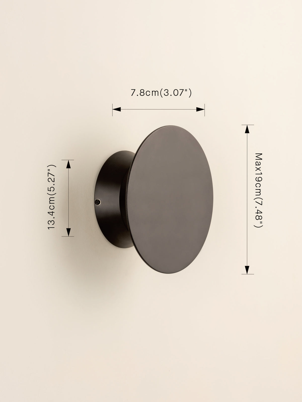 Santi - Led Adjustable Disk Wall Light Matt Black