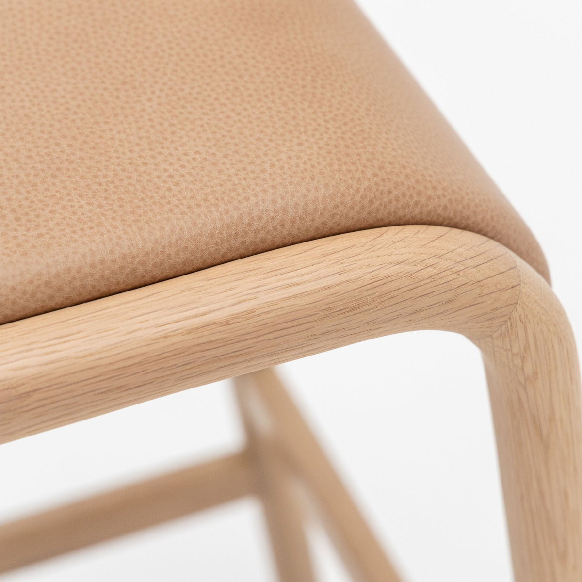 Aha Counter Stool - Blonde Oak & Canyon Leather - Bar & Counter Stools Natadora Loom Collection Dubai